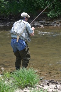 On the Tunungwant Creek at a fly fishing competition hosted by Project Headwaters PA this past weekend.